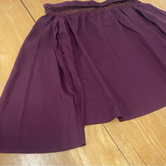 Womens Rock And Republic Size Small Burgundy Off The Shoulder Blouse - Picture 10 of 13